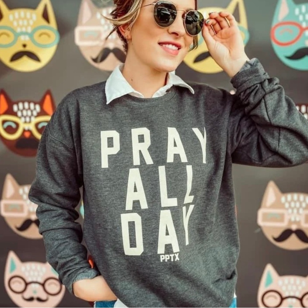 PRAY ALL DAY SWEATSHIRT - Picture 2 of 2